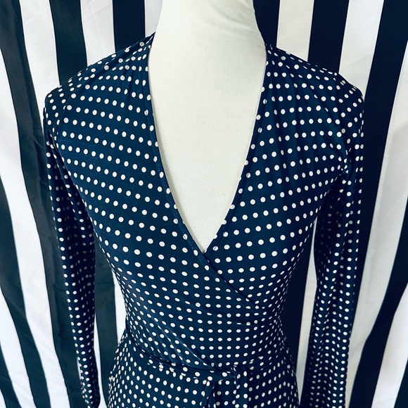 Veronica M. Polka Dot Pattern Wrap Dress - Picture 3 of 6